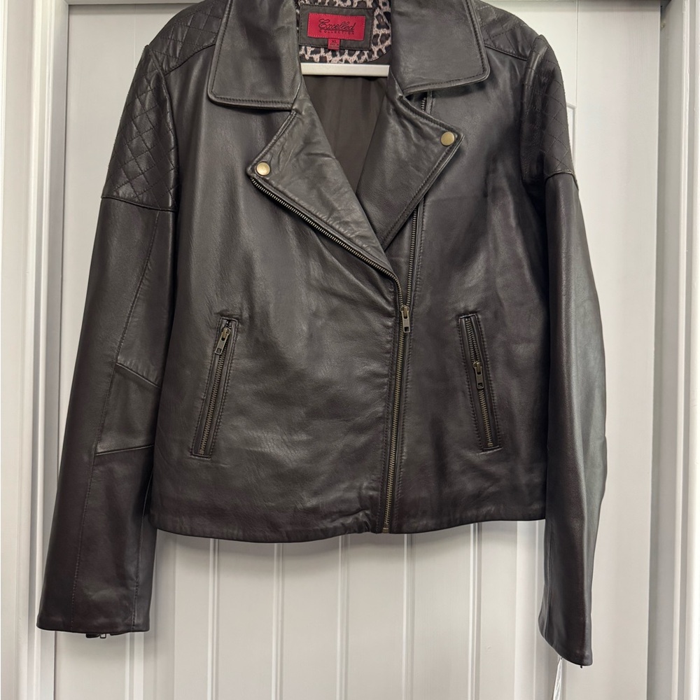 Excelled collection leather jacket